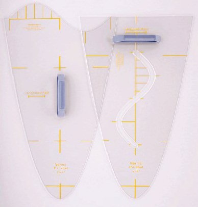 Parabelschablone, Sinuskurve außen, Plexiglas, 60cm, magnethaftend