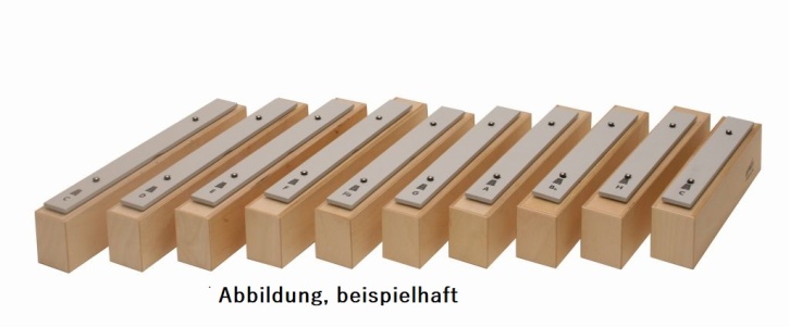 Satz 22 Alt Klangbausteine, c1-a2,  Klangplatten aus Aluminium