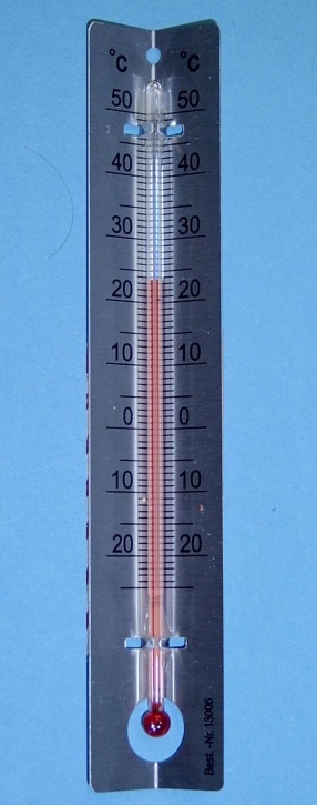 Schülerthermometer mit Metallskala, -25 bis +50°C