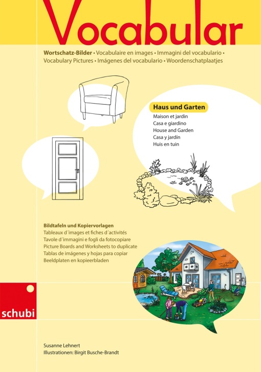 Vocabular Wortschatzbilder - Kopiervorlage - Wohnen 1: Haus und Garten