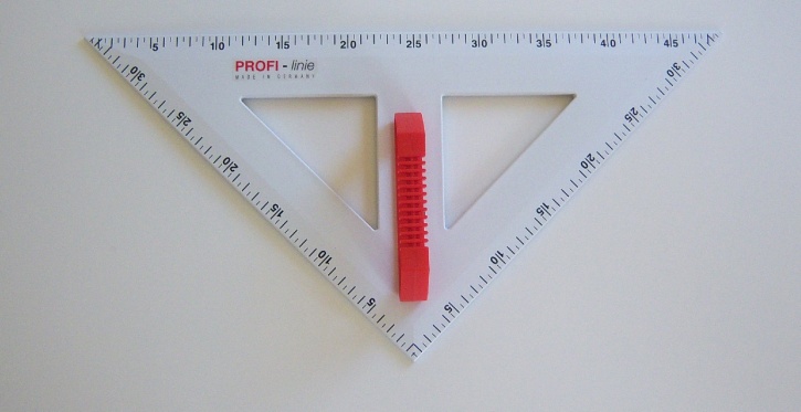 PROFI-linie - Rechter Winkel 45°, 50 cm, Zeichendreieck