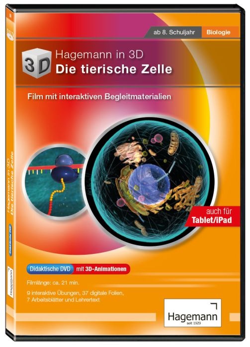 Didaktische DVD in 3D – Die tierische Zelle, tabletfähig