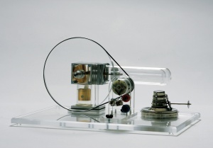 Transparenter Stirling-Motor