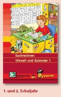 Max Lernkarten,  Sachrechnen Uhrzeit und Kalender 1