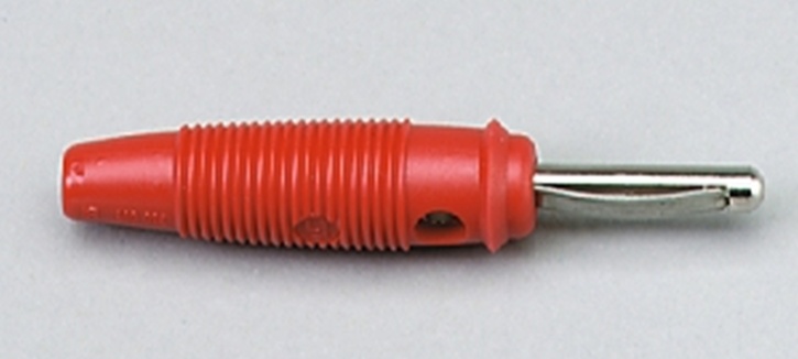 Laborstecker, 4 mm, 6 Stück, Isolierhülse rot