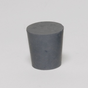 Gummistopfen, grau, ohne Bohrung, 41/34 mm