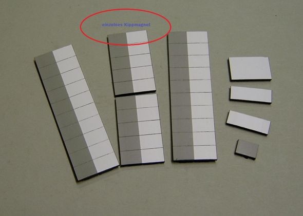 Magnetsymbol für Stundenplan, halb grau/halb weiß