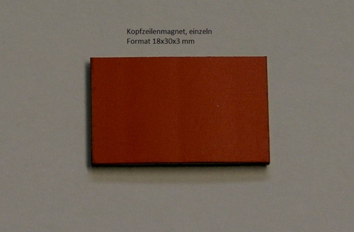 Kopfzeilenmagnet zur Kennzeichnung der Klasse 18x30mm, rot