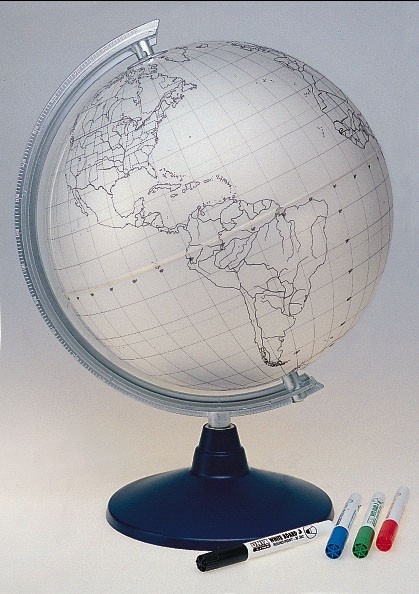 Stummer Globus, Ø 30 cm, beschreibbar