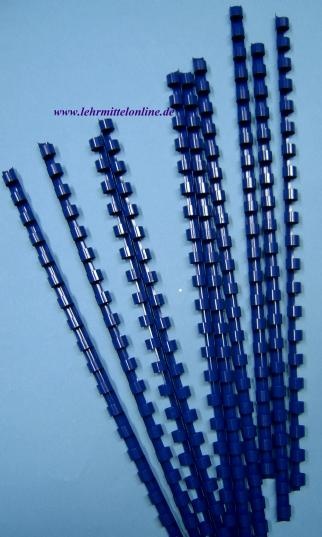 Plastik-Binderinge, 16mm Ø, Farbe blau, (100 Stück) für 150 Blat
