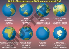 Transparentsatz Kennst Du die Kontinente und Weltmeere ? 